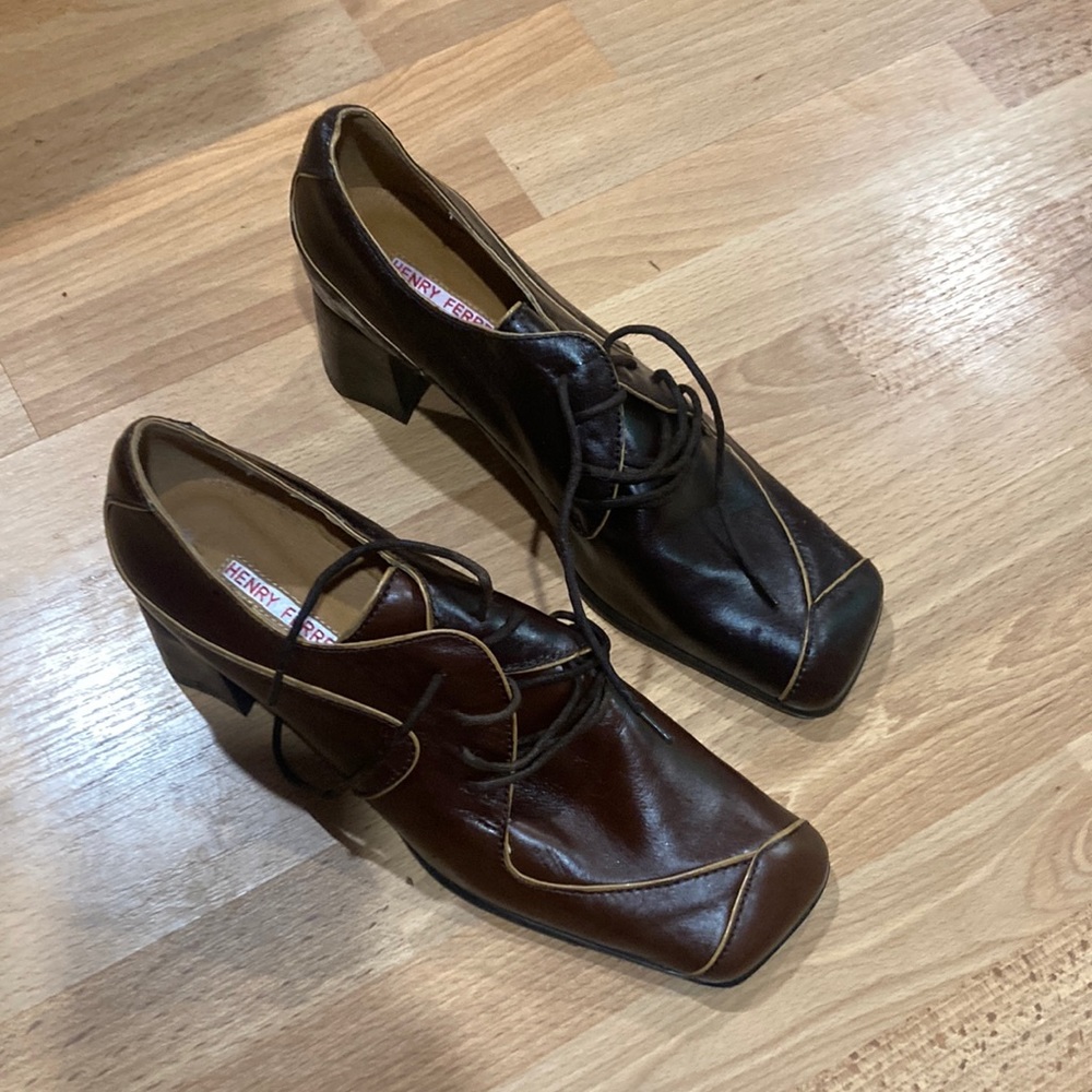 Boots with laces on Heel